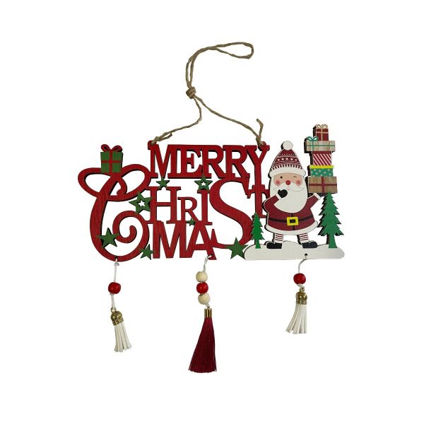 Decoratiune placheta mesaj Craciun Merry Christmas M12-18