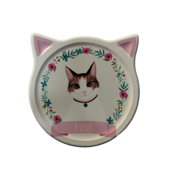 Suport ceramic pentru pahar/cana fierbinte pisica 11 cm x 11 cm N12-01