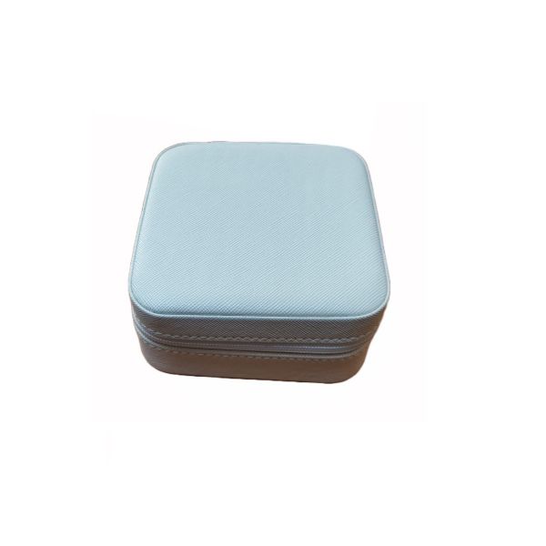Caseta de bijuterii cu fermoar piele ecologica 10 cm x 10 cm R14-05